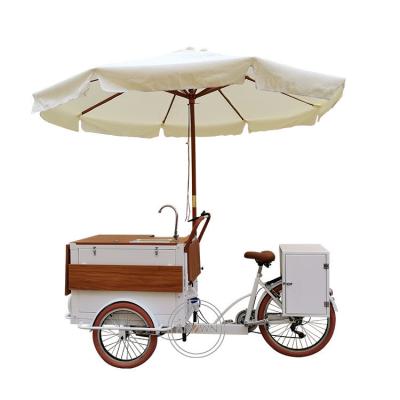 China Juice Party Bicycle Electric Coffee Fruit Tricycle with Multifunctional Food Bike Ice Cream Freezer Adult Bicycle with Fridge Hot Dog Cart for sale