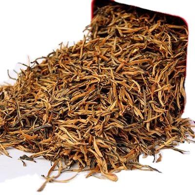 China Dianhong loose black Yunnan tea golden bud tea, traditional good quality long bud loose leaf tea best taste for sale