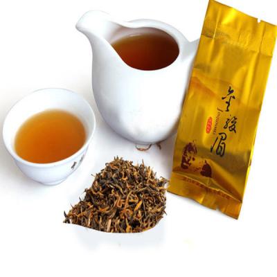 China Good quality organic loose jinjunmei loose natural diet black tea, foil bags packaging customs logo black tea for sale