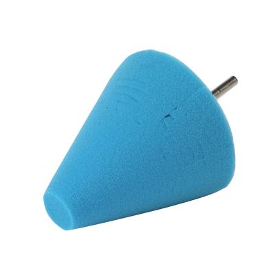 China Blue Car Wheel Hub Foam Car Cone Tire Cone Polishing Buffing Pad For Car Detailing for sale