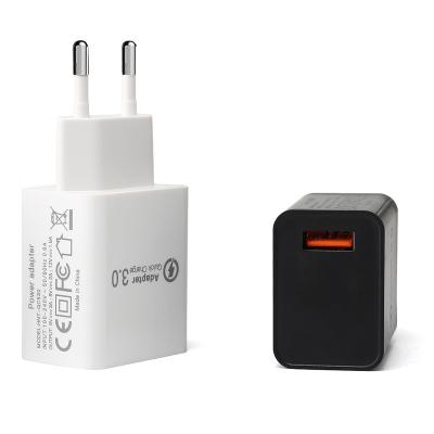 China KSA QC3.0 18W Mobile Phone Charger USB Fast Charging Charger 5V3A Wall Adapter for sale