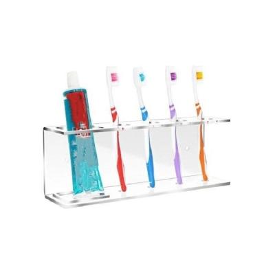 China Large Clear Acrylic Toothbrush Toothpaste Holder Holder For Bathroom Organization Standard Size for sale