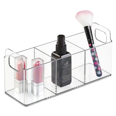 China Makeup Clean Cosmetics Clear Acrylic 3 Storage Box Display Wholesale Custom for sale