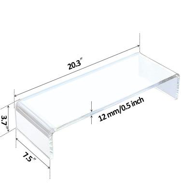 China Durable Custom Clear Acrylic Display Stand Computer Desk for sale