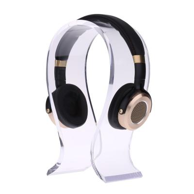 China High Displaying Clear Acrylic Goods Headphone Stand Headset Display Stand for sale