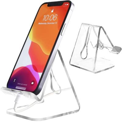 China Factory Wholesale Price Acrylic Portable Cell Phone Display Stand iPhone Cell Phone Stand Acrylic Display For Desktop for sale