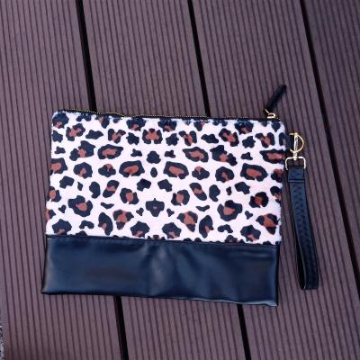 China Fashion Leopard Clutch Bag Cheetah Envelope Clutch With PU Bottom DOM-1081139 for sale