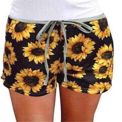 China Wholesale QUICK DRY Women's Beach Shorts Sunflower Camouflage Leopard Serape Casual Elastic Drawstring Shorts Beach Shorts DOM-1161842 for sale