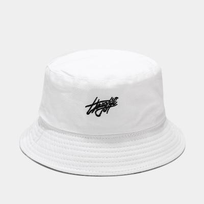 China Custom Character Logo Printed Reversible Embroidered Two Side Wear Bucket Hat Designer Fisherman Hats for sale