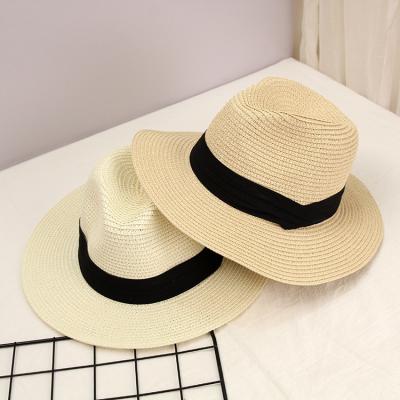 China Summer Beach Plain Straw Beach Hat Wholesale Women Panama Cheap Hats Picture Customized for sale