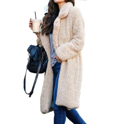 China 2022 Women Winter Couples Casual Outerwear Faux Fur Teddy Coat Warm Soft Lambswool Fur Jacket Overcoat Long X Thick Elegant Viable Plush for sale