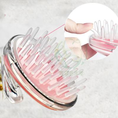 China 4g Crystal Pocket Mini Round Easy-Take Soft Comb Silicone Comb Silicone Hair Scalp Massager Brush Soft Hair Brush for sale