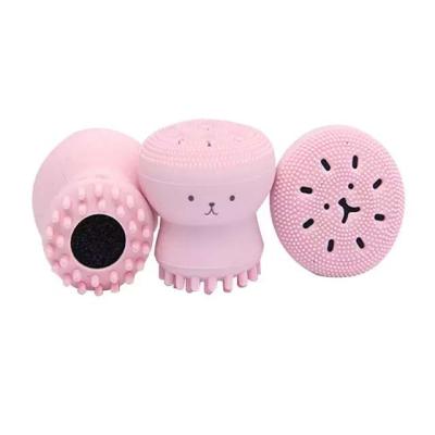 China Octopus Shaped Silicone Deep Cleansing Mini Octopus Shape Facial Cleansing Silicon Face Massager Sweep Facial Cleanser Brush for sale