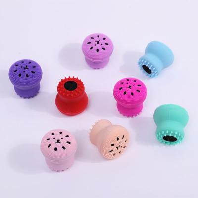 China DEEP CLEANSING High Quality Soft Silicone Gently Exfoliating No Harm Manual Skin Brush Face Cleansing Brush for sale