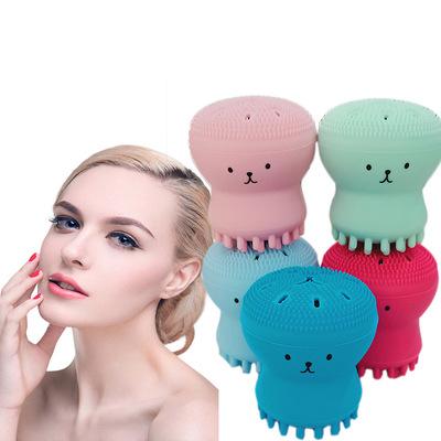 China Octopus Shape Silicone Face DEEP CLEANSING Detergent Exfoliating Octopus Shape Facial Cleansing Brush Silicone Facial Cleansing Brush for sale