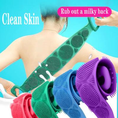 China All Tool Natural Silicone Bath Cleansing Soft Body Sweep Back Back Body Brush Bath Shower Body Scrubber Bath Brush For All for sale