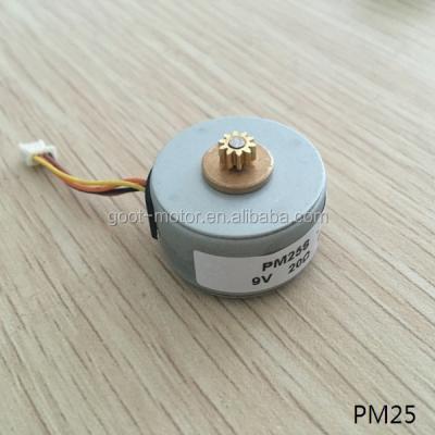 China Customized 25mm PM 9V Stepping Motor PM25S-048 Stepper Motor for sale