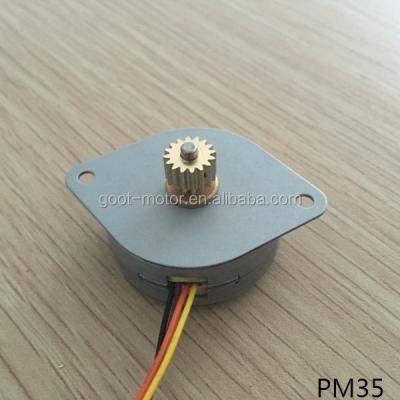 China PM35S-048 24VDC 7.5 degree stepping motor with PM35 brass gear for sale