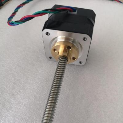 China Professional Geared Stepper Motor Rod NEMA 17 Threaded Stepper Motor PG42 for sale