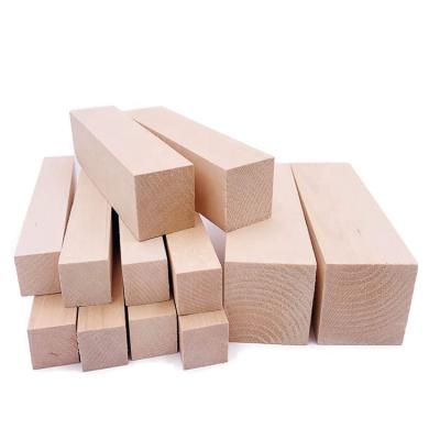 China 12 Pcs Popular Natural Eco-friendly Material Carving Game Stacking Unfinished Basswood Wooden Photo Blocks for sale