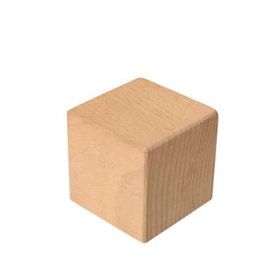 China Best Eco-Friendly Material Selling Creative Natural Wood Blank Pictures Square Beech Blocks for sale