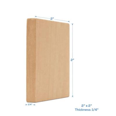 China 25pcs DIY 2 x 2 Inch White Squares Wooden Bricks Blocks For Pyrography For Kids for sale