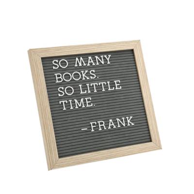 China Wholesale Exquisite Single Changeable Europe 10x10 Felt Wood Letter Board For Decor for sale