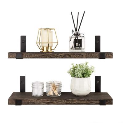 China Decor 2021, Wall Mounted Wooden Wall Mounted Shelf Storage Shelf Wall Shelf Wood With Lip Brackets for sale