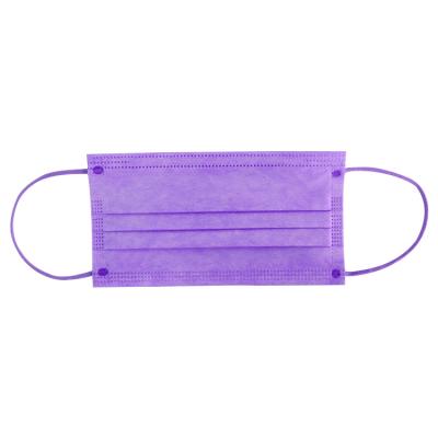 China Meltblown Adult Medical Colored Nonwoven CE Disposable 3 Ply Face Mask Ear Loop EN14683 for sale