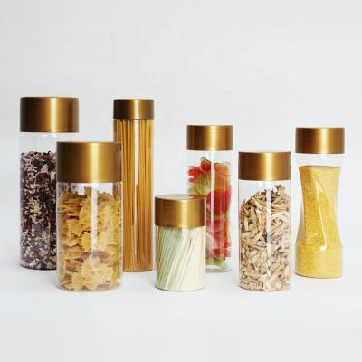 China Storage Jars China Manufacturer Empty Clear Plastic Food Storage Jars For Candy Arabica Coffee Beans Scent for sale