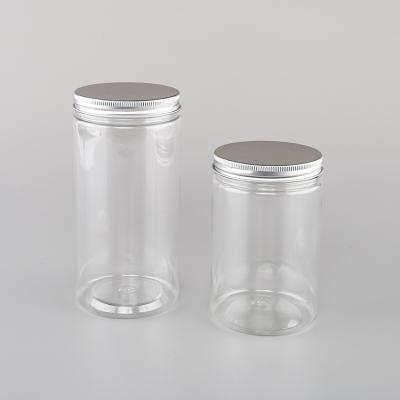 China Storage Jars Wholesale Empty China Food Grade Plastic Containers 30g 35g 40g Clear PET Jars With 350ml Lids for sale