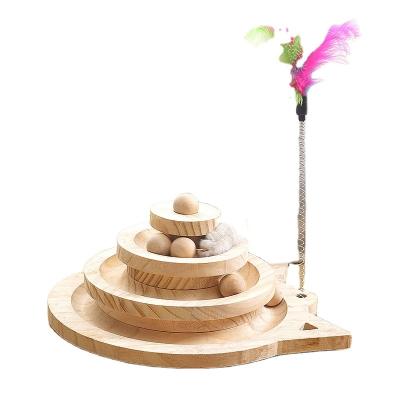 China Self Igniter Cat Stick Cat Stick Small Mouse Grab Board Grab Board Cat Supplies Viable Solid Wood Toy Cat Toy for sale