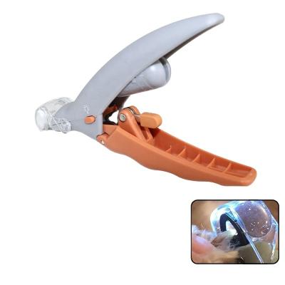 China Viable Household Safety Practical Pet Supplies LED Light Magnifier Anti-Cutting Blood Line Pet Nail Clippers for sale