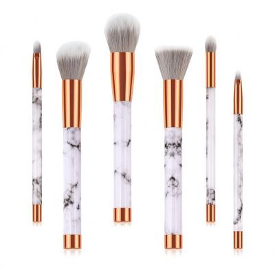 China Angular Blush Miyaup Rose Gold Makeup Brushes Made in China Marble 6pcs Make Up Gray Nylon Brush Hair Makeup Brush for sale