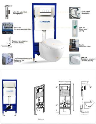 China Mega Stocked Concealed Cistern For Hansbo Wall Mounted Toilet Concealed Cistern Bathroom Sanitary Ware for sale