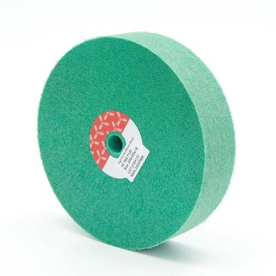 China High Effcient Unitized Non Woven Abrasive Wheel TG 9P P180 200X50X18 Satin Cloth Wheel For Polishing HC 9P P180 200X50 for sale