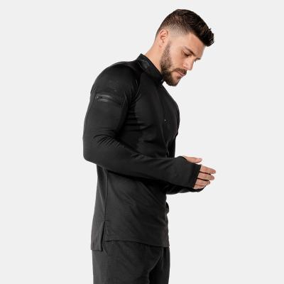 China 2021 New Autumn Breathable Yoga Fitness Tops Long Sleeve Outdoor Tight T-shirt Training Clothes Men's Yoga Fitness Tops for sale