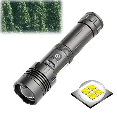 China Zoomable Led Light Outdoor Strong Light USB Zoom LED Flashlight Multifunctional Side Fill Light With p70 Output High Power Flashlight for sale