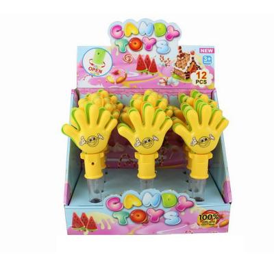 China Promotional Applause Toy Candy Plastic Shantou of Toys 8g Mini Candy Toys Confectionery Hand for sale