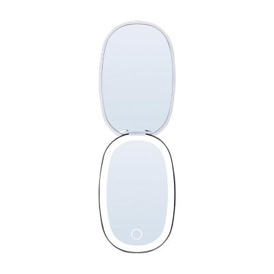 China Upgraded Rechargeable LED Lighted Lighted Travel Magnifying Mirror for sale