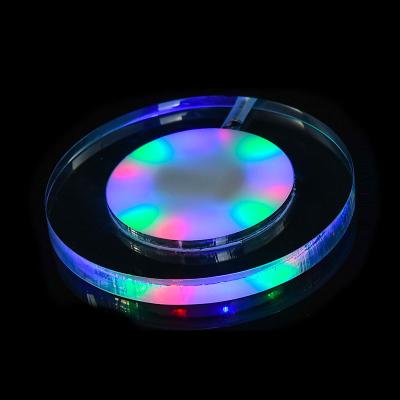 China Contemporary Interior Atmosphere 7 Colors USB Charging Mat Cup Pad Coaster Insert LED Lamps for sale