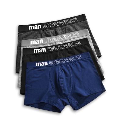 China Antibacterial Mens Boxer Briefs Medium Rise Boxers For Men Cotton Comfortable Breathable Sport Short Leg Briefs for sale