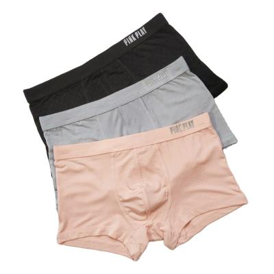 China Antibacterial Boxer Briefs Breathable Comfortable Cotton Tagless Shorts Leg Boxers Brief For Men for sale