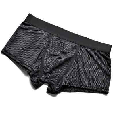 China Antibacterial Mens Polyester Boxers Soft Low Waist Comfortable Boxers Underwear for sale