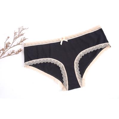 China OEM Antibacterial Women Cotton Lace Hipster Panties Ladies Briefs Underwear for sale