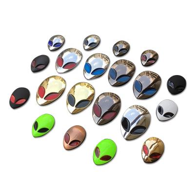 China 3D Metal Waterproof Alien Head Badge Car Emblem Grill Auto Trunk Sticker for sale