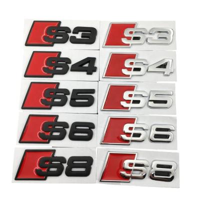 China Fashion Metal Car Trunk Sticker Badge Emblem For Audi S3 S4 S5 S6 S8 for sale