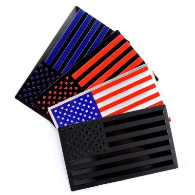 China 2PCS 3D Metal American Flag Easy Removable Car Modified EMBLEM Side Sticker Badge For Chevrolet for sale