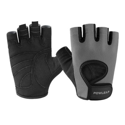 China Custom Gymnasium OEM Service Fitness Weightlifting Workout Leather Gloves Half Finger Gloves For Women Men for sale