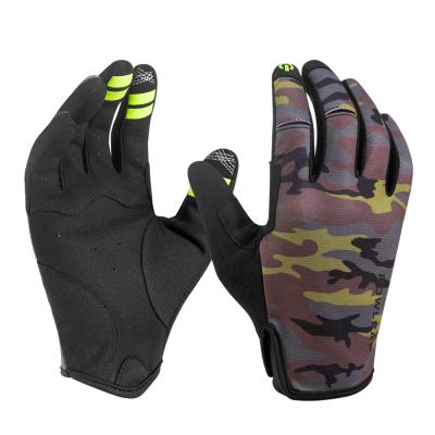 China Hot Selling Full Finger MTB BMX Gloves Mountain Bike Breathable Anti-Slip Racing Custom Cycling Gloves For Women Men for sale